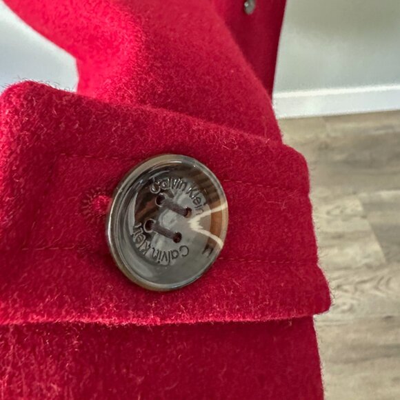 Calvin Klein Wool Double Breasted Pea Coat - Picture 11 of 12